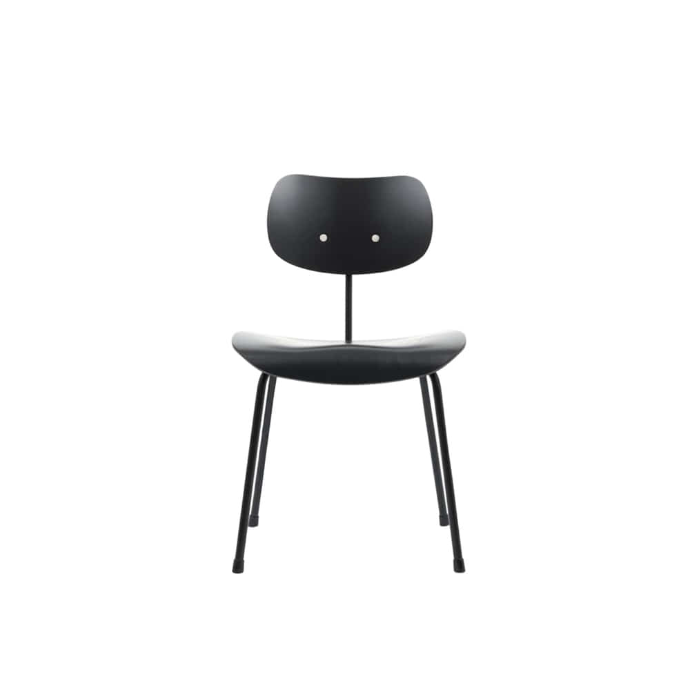 SE 68 Chair, Non-stackable (Black Stained/Black Frame)