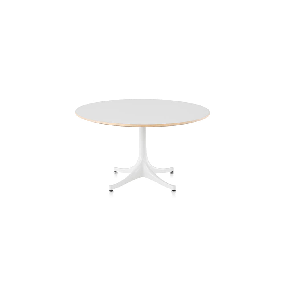 Nelson Pedestal Coffee Table (White Base)