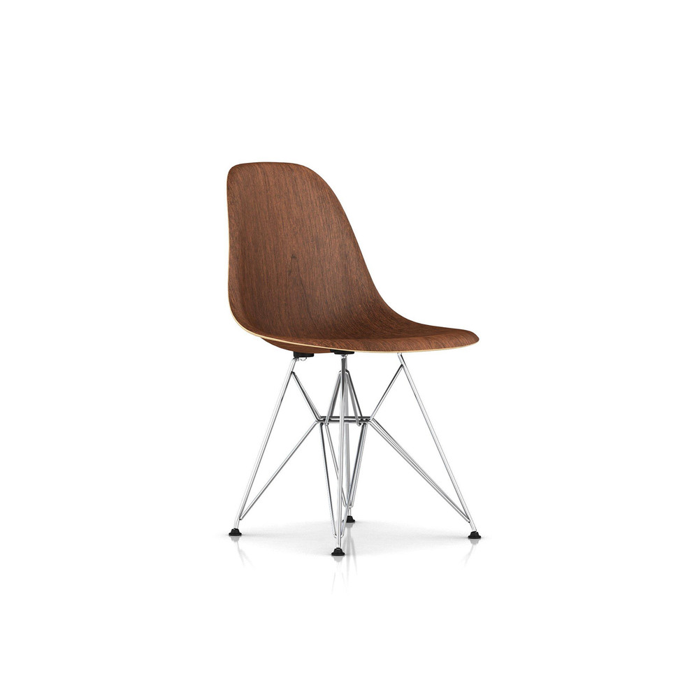 [빠른배송] Eames Molded Wood Side Chair, Wire-Base (Chrome)