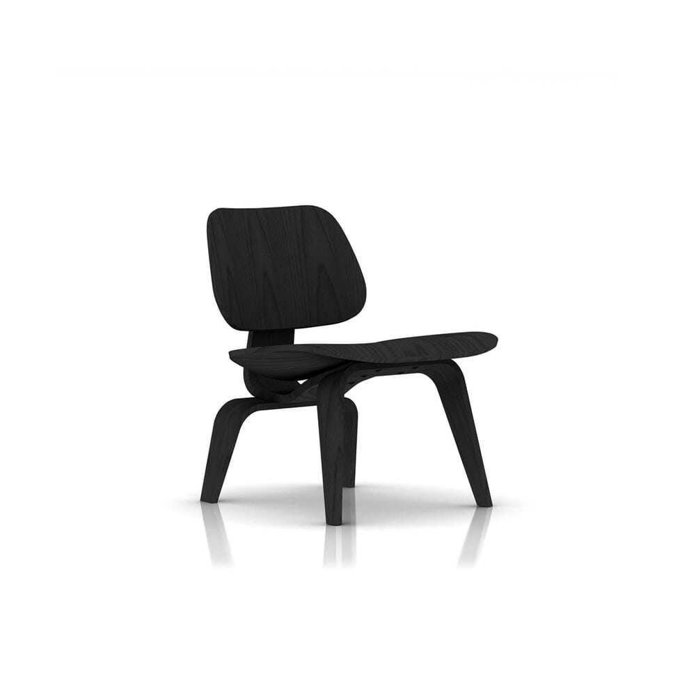 Eames Molded Plywood Lounge Chair, Wood Base (Black)전시품 30%