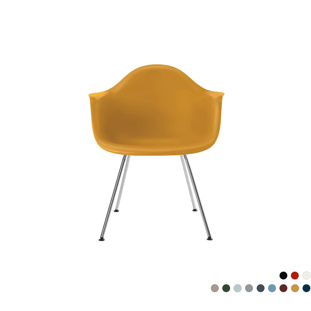 Eames Molded Plastic Arm Chair, 4-leg Base (12 Colors)