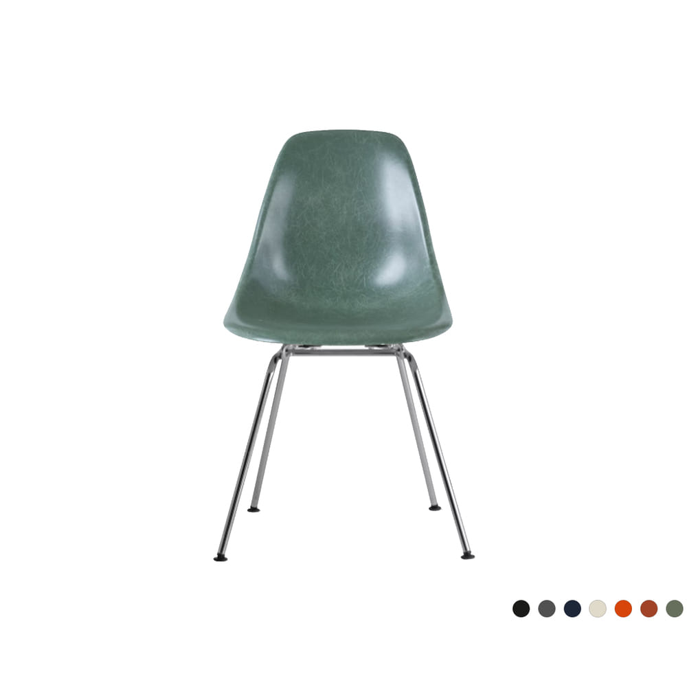 Eames Molded Fiberglass Side Chair, 4-Leg (7 Colors)