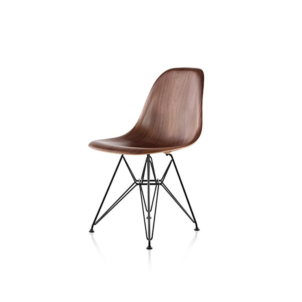 [주문상품] Eames Molded Wood Side Chair, Wire-Base (Walnut/Black)
