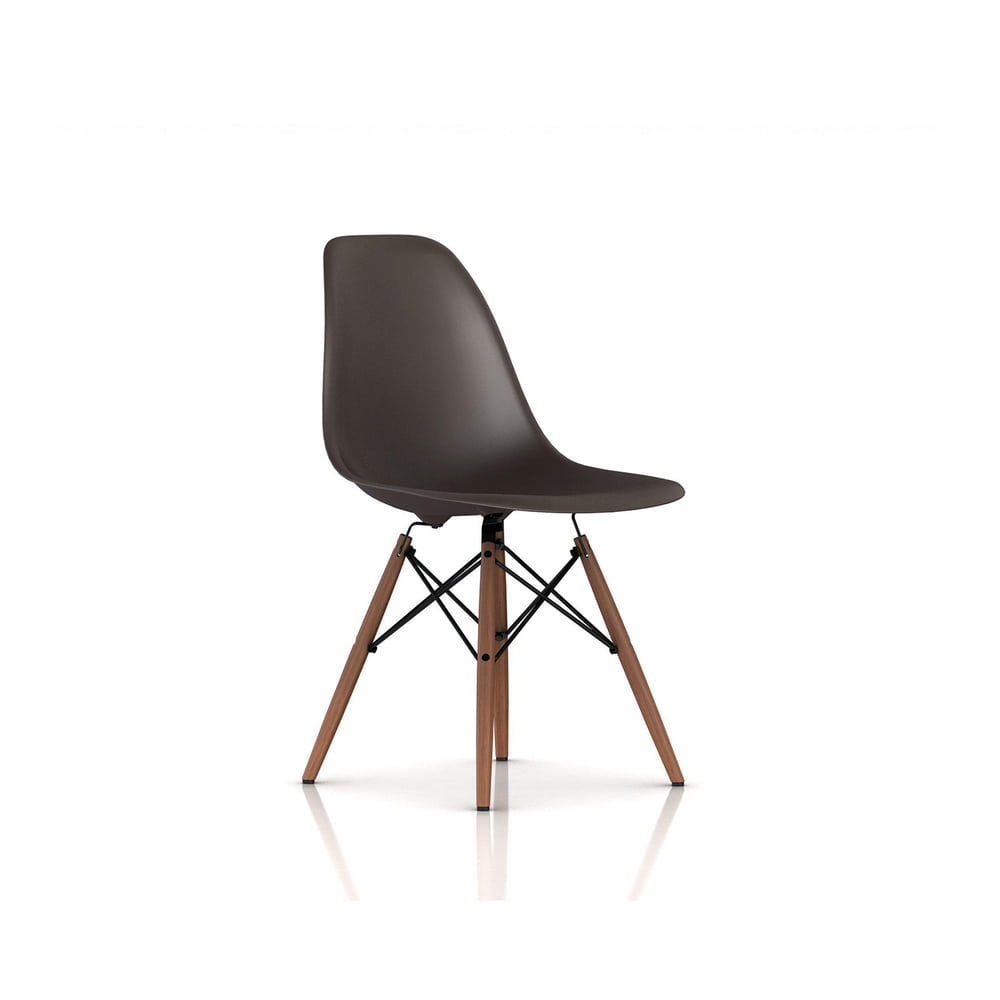 Eames Molded Plastic Side Chair, Dowell Base (Java/Walnut)전시품 30%