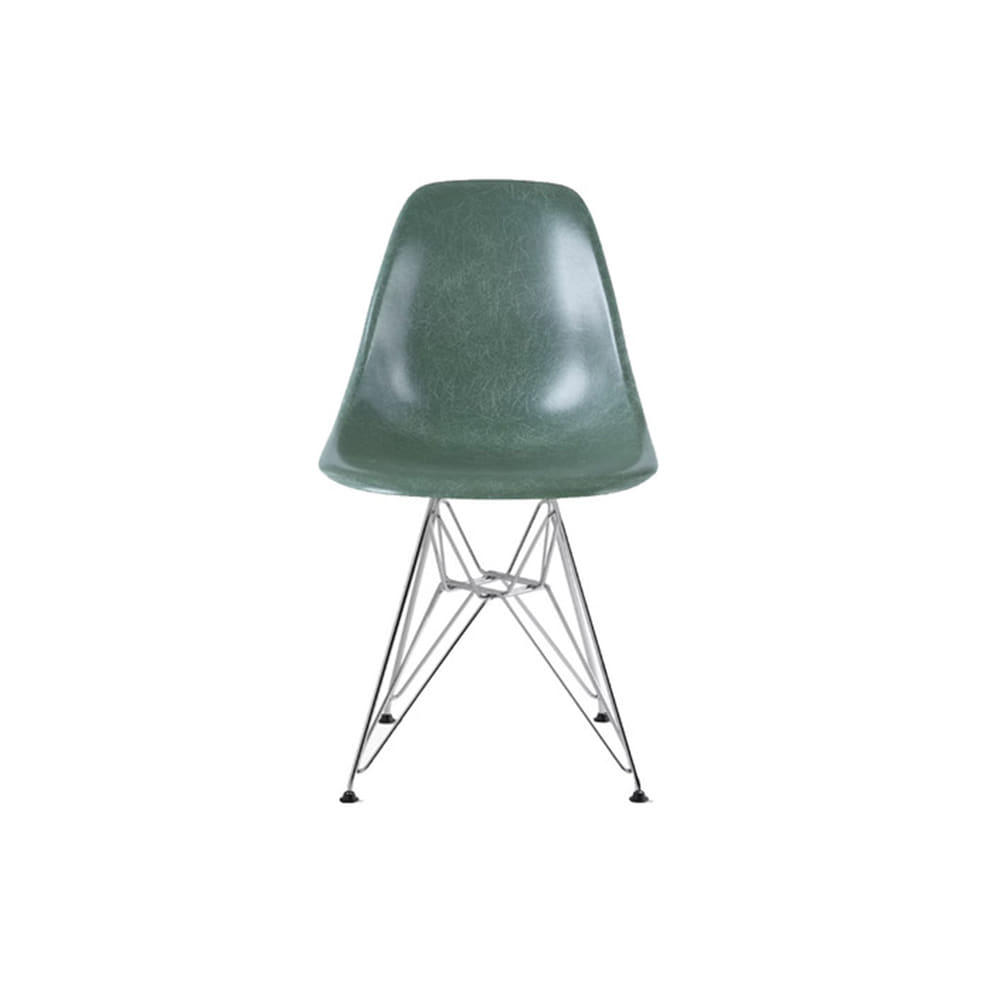Eames Molded Fiberglass Side Chair, Wire-Base (Dark Seaform)전시품 20%