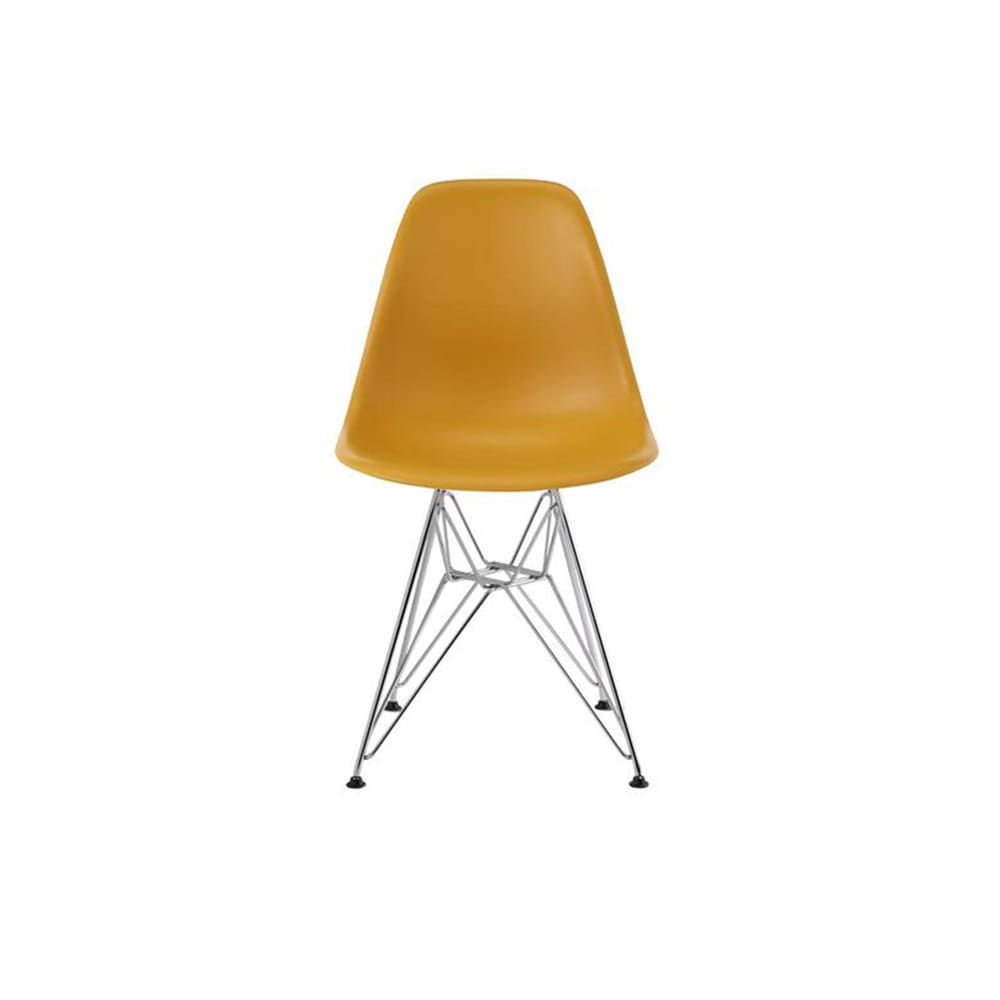 Eames Molded Plastic Side Chair, Wire-Base (Deep Yellow)전시품30%